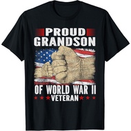 Proud Grandson Of World War 2 Vet Proud Wwii Veteran Gift T-Shirt