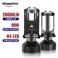 H4 LED Projector 20000LM 90W Car Headlight Bulbs Bi LED Lens Projector H4 Mini Projector Lens Headli