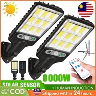 【MY 24H Ship】2PCS 8000W 3 Modes Solar Street Outdoor Lighting Motion Sensor Dimmable Lamp Garden Wat
