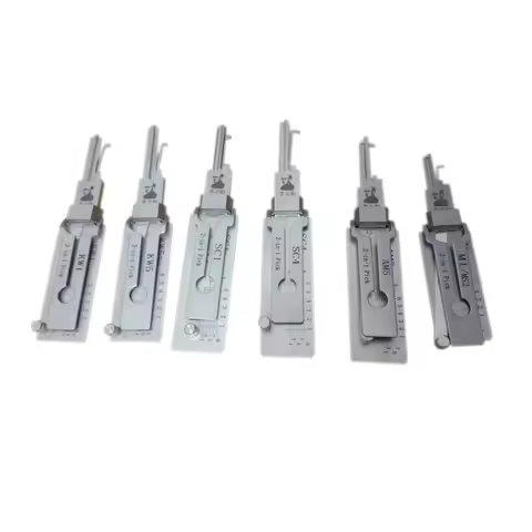 6 PCS / LOT Original Lishi 2 in 1 SC1 SC4 KW1 KW5 AM5 M1 / MS2 Lock pick and Decoder Locksmith Tools