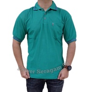 Atasan Kaos Kerah Polo Polos Pria Lengan Pendek / Kaos Kerah Wangky Polos Bapak-bapak ada saku Kanto