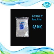 THICK CLIP 05 5x9 cm CLEAR PP/ 50 micron/ 5 x 9 cm/ Accessories/ Small Clip/ THICK CLEAR ZIPLOCK/