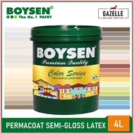 ✴ ☏ Boysen Color Series Permacoat Semi-Gloss Acrylic Latex Paint 4L 10 Colors Part 2 For Concrete S