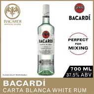 BACARDI Carta Blanca Superior White Rum - 700ml / 70cl 37.5% ABV - Gluten Free Spirit Aged in Americ
