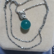 ️ Amazonite Amazonite Pendant+Silver Necklace ️