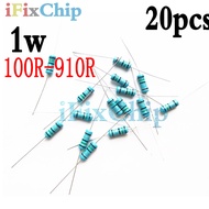 20pcs 1W Metal film resistor 1% 100R-910R 120R 200R 220R 300R 330R 470R 510R 680R 820R ohm