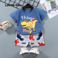 Lovito Kids Cute Shorts Sets Colorblock Spring/summer Shorts Sets for Boy LNL106142 Lovito He huinga