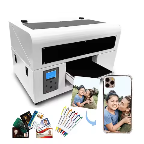 DOMSEM A4 Inkjet Uv Flatbed Printer for Phone Case Acrylic Pen Golf Ball Pvc Card Printing Machines 