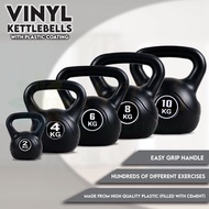 Kettlebell 5/10/15/20/25/30LB Black Dumbbell PVC Coated Kettlebell Home Gym Equipment