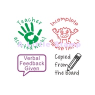 4pcs/pack Teacher stamps, student feedback stamp, Teacher assisted stamps, Copied the board, verbal 