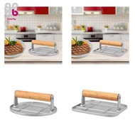 [Baosity] Hamburger Press, Burger Press, Wooden Handle, Kitchen Gadget, Grill Flattener, Steak Press