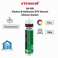 ⟬aga.alumglass⟭ X’traseal SN-505 Kitchen & Bathroom RTV Neutral Silicone Sealant Clear 300g (24 pcs/