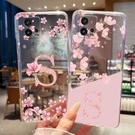 Phone Case For Motorola Moto G72 Case Flower Letter Transparent Slim Soft Silicone Cover For Moto G7