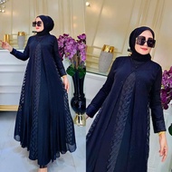 RINA BUSANA - COD - Gamis Abaya Hitam Polos Elegan - gamis warna hitam terbaru 2023 - abaya turki terbaru 2023 - gamis hitam polos kekinian 2023 - Gamis Hitam Elegan dan Mewah - Kode Savanah