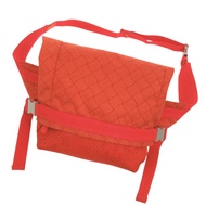 Bottega Veneta 橙色 Intrecciato 編織圖案斜背包/腰包 0507 [二手] 成色極佳