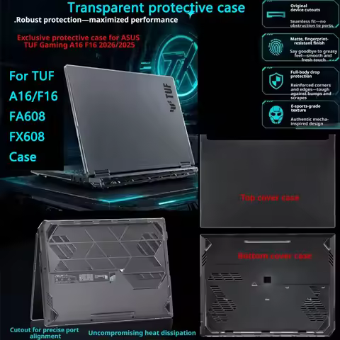 Laptop Case For ASUS TUF Gaming A16 2026 2025 FA608PP/PM/608UH/UM/UP/WV/WM/WI/FP/FM Notebook hard sh