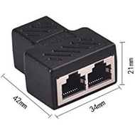 หัวต่อแยกสายแลน ตัวแยกอีเธอร์เน็ตอะแดปเตอร์1ถึง2ตัวแยก ออกเป็น 2 เส้น (เล่นทีละเส้น) RJ45 1 to 2 Way