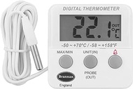 Refrigerator Thermometer Digital - Fridge and Freezer Alarm Alert When Temperatures Drop - Ideal Fridge Freezer Thermometer with Alarm and Max Min