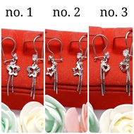 925 Silver Earrings with White Gold Plating Authentic 925 Silver Earrings Jewelry/