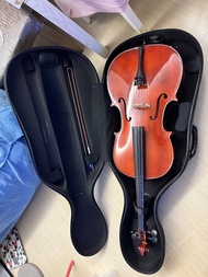 3/4 cello 大提琴連琴盒琴弓