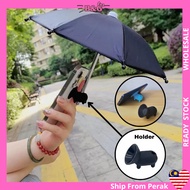 Phone Sunshade Umbrella Travel Beach Tebal Payung Kecil Silver UV Double Layer Mini Car Holder Grab 