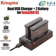 KingMa For Insta360 ONE X2 / INSTA360 X3 USB Dual Charger Battery Charging For Insta 360 One X2 Battery Action Camera