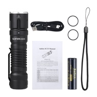 [ถูกสุด🇹🇭✅]Sofirn SC33 Cree XHP70.3 HI ไฟฉาย LED 5200lm ทรงพลัง21700 USB C ไฟฉายชาร์จไฟได้กับหาง E-S