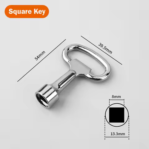 Square Key 3Pcs Square Key Plumbing Hole Faucet Key Water Valve Tap 8mm Vent Key Heating Key Heating