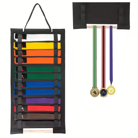 Taekwondo Belt Display Mounting Jiu Jitsu Display Rack Wall Mounted Belt Hanger Arts Belts Organizer