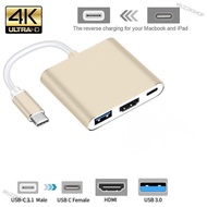 IRUZ2KSHOP USB Type C Hub HDMI 4K Adapter USB-C to Converter with 3.0 USB and 3.1 Charging Port for 