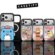 Bugcat Capoo Burger Cat Casetify Mirror Magnetic Phone Case Suitable for iPhone17ProMax iP17Air Comp