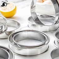LISHU 8/9/10CM English Muffin Rings Crumpet Rings Double Rolled Tart Ring Round Stainless Steel Muff