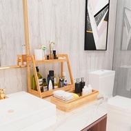 ชั้นวางของไม้ไผ่และโต๊ะไม้ชั้นวางน้ำหอม2nd ในห้องนอนชั้นวางอุปกรณ์อาบน้ำในห้องน้ำ