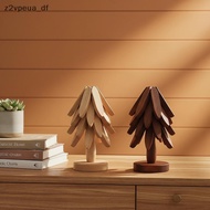 z2vpeu 3/4/5PCS tree-shaped high-temperature solid wood heat insulation placemats PH