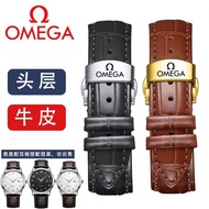 2024✳℡ XIN-C时尚4 Omega/for/Omega/genuine leather watch strap for men and women Butterfly Flying Speedmaster Seamaster Ocean Universe series butterfly buckle strap