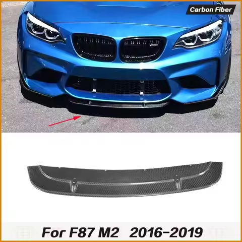 Front Bumper Lip Real Carbon Fiber Spoiler Splitters for BMW F87 M2 Competition M2C 2016-2020 Front 