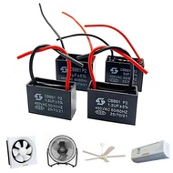 JLIFE Electric Fan Capaacitor W/ WIRE 1.5uf & 2uf 400v & 450v Fan Motor Running Starting Capacitor