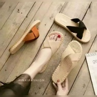 Ethnic cross strap adult women's sandals sandal perempuan selipar wanita