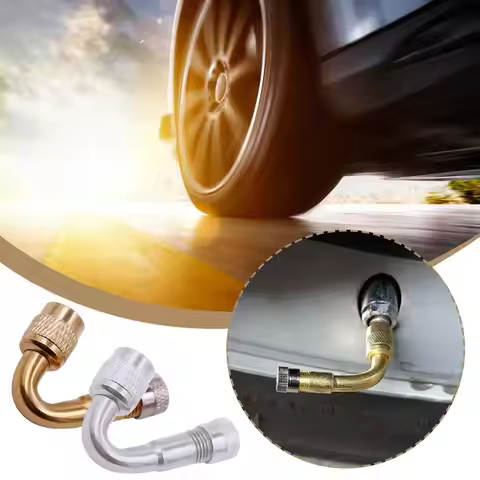 Car Motorcycle 90 45 135 Degree Angle Bent Valve Adapter Extension Tyre Tyre Adapter Tube Pump Coppe