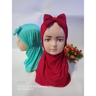 Hijab for girls aged 0-3 years Children's jersey ribbon hijab/ tudung budak perempuan tudung budak