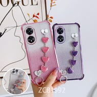 【New】Casing OPPO A17 A18 A38 4G A97 phone case Silicone Four corner protection case glitter powde di