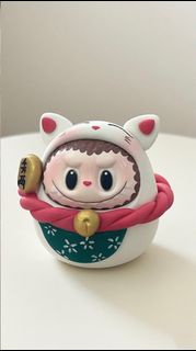 【Labubu🐱】招財貓 桌面手工樹脂擺設 (6cm)