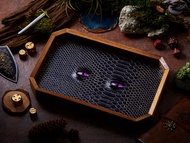 BEHOLDER Dice Tray | Faux Leather & Dragon eye | Octagon Dice Tray | RPG Dice Tray | Dungeons and D
