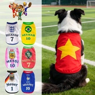 [现货] 宠物足球衣梅西C罗内马尔狗狗猫咪透气运动背心 | Pet Football Jersey Messi Ronaldo Neymar Dog Cat Breathable Sports Ves