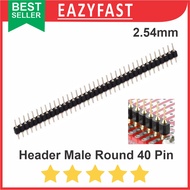 Pin Header Male Jantan Row PCB 1x40 2.54mm Bulat Round Swiss