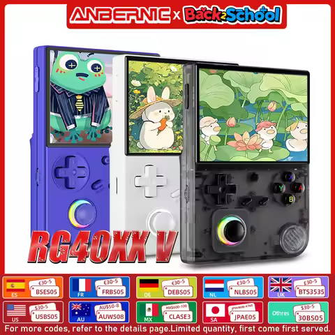 ANBERNIC RG 40XXV 64 Bit Linux Retro Handheld Game Console 4.0'' IPS Screen Supports 5G WiFi Bluetoo