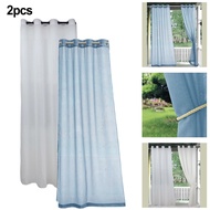 【FRDE LOW price】2 Pieces Outdoor Curtains with Removable Loops Privacy for Patio Door Gazebo