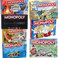英文版Monopoly 大富翁 Pokemon Game of Thrones The Simpsons friends Dragonball z 龍珠權力遊戲比卡超