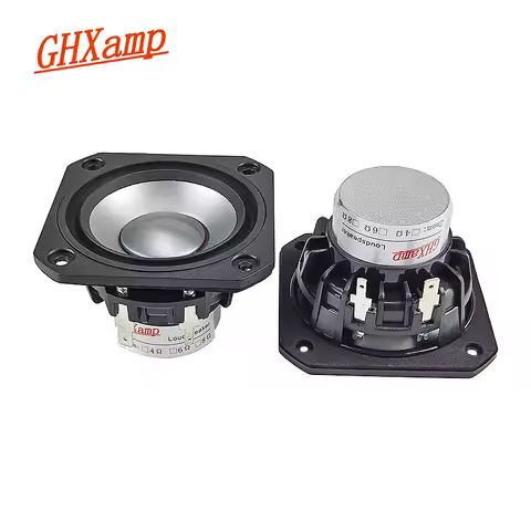 2.5 inch Square Neodymium Full Range Speaker Anodized Aluminum Cone 25Core Voice Coil Tweeter Mid Ba