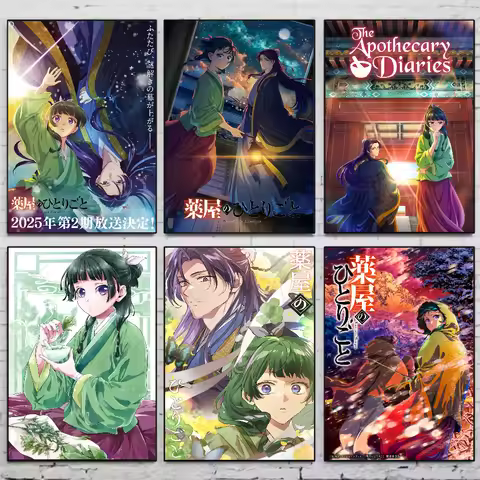 Maomao Anime The Apothecary Diaries Poster Waterproof Wall Art Sticker For Bar Living Room Vintage D